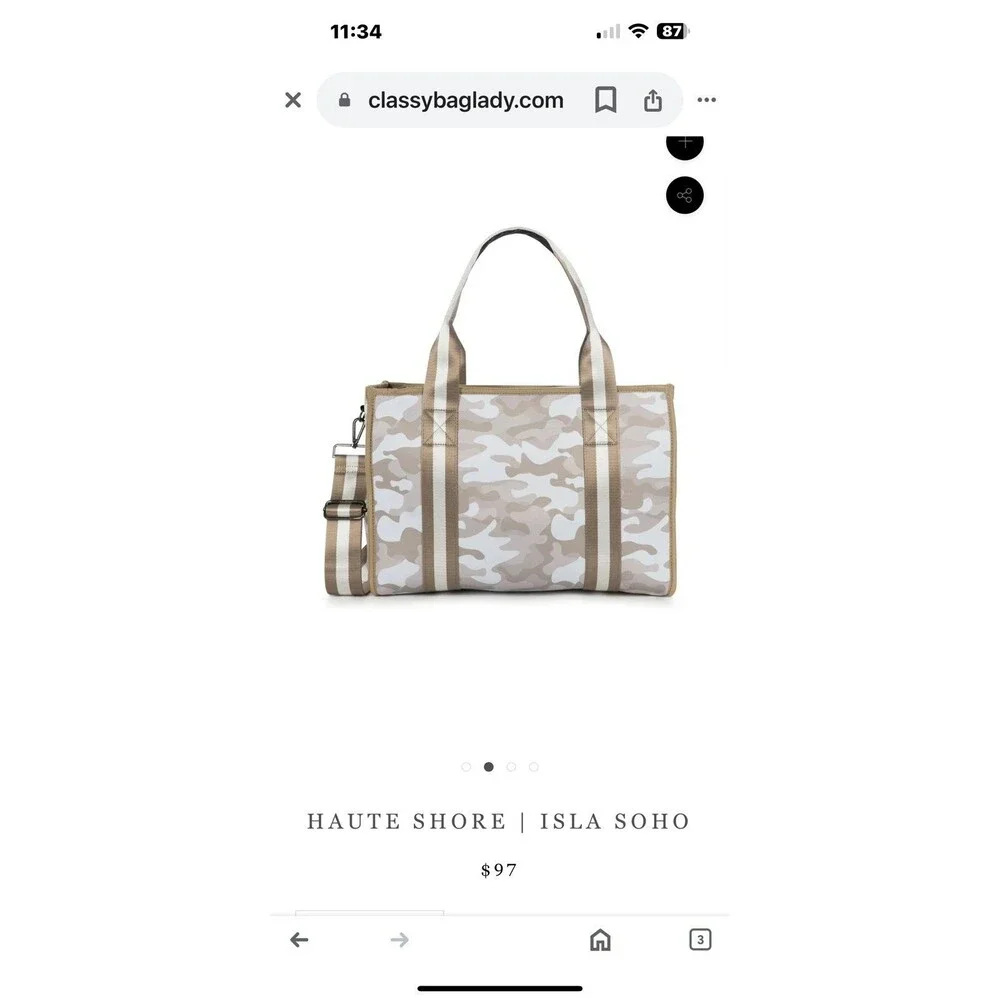 Haute Shore Isla neoprene tote with smaller bag NWT 97$